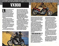 Suzuki VX800 sales brochure, USA
